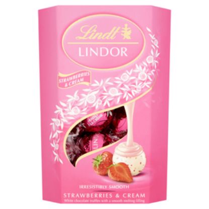 Picture of  Lindt Lindor Cornet Strawberries&Cream200g x8